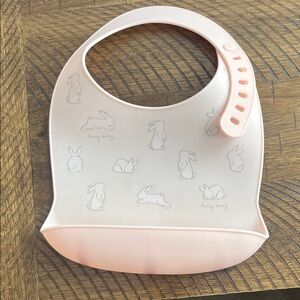 Pottery Barn Kids Light Pink Bunny Bib